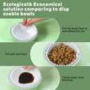 1000 Pcs Disposable Cat Food Bowls Liners Pet Feeding Bowls Paper Liner for Small Dog Cat Plate Feedings Dish Wet Food Feeding Station (White)