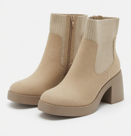 SM New York Klarisa Taupe Ankle Boots, Size 9.5