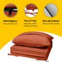 AAAAAcessories Outdoor Seat Cushions for Chairs, Fade-Resistant, Waterproof Patio Furniture Replacement Cushions, 25.5" x 25.5" x 5" + 25.5" x 19", Rust