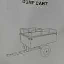 750Lbs Heavy Duty ATV Trailer Steel Dump Cart, 15 Cubic Feet Garden Utility with Removable Sides,Tow Behind Garden Trailer for Lawn Mower & Yard Work