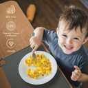 Moonkie Silicone Placemats for Baby & Kid, Stain-Proof Non-Slip Toddler Food Mats Eating Table Mat with 2 Packs Dark Grey/Light Grey