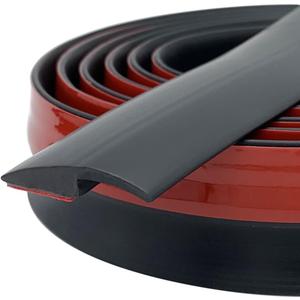 Carpet Floor Transition Strip 10Ft, Self-Adhesive Carpet to Tile Transition Edging Trim Suitable for Doorways Threshold, Cover Height Within 5mm Black