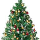Mr. Pen- Mini Christmas Tree with 40 LED Lights, 23", Table Top Christmas Tree Small Christmas Tree with Lights and Hanging Ornaments (1ft 11in, Green)