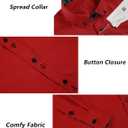 COOFANDY Mens Dress Shirt Long Sleeve Casual Button Down Paisley Shirts Party Wedding Dress Shirt (Red)