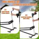 Lawn Mower Lift Jack, 880 Lbs Weight Capacity Heavy-Duty Telescopic Maintenance Lifter with Crank & Power Tool Handle, Foldable & Easy Assembly, Ideal for Lawn Mowers and Garden Tractors