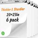 Nortix Sticky Easel Pads, Anchor Chart Paper, Chart Paper for Teachers, Upgraded Dual-Purpose for Flip Chart and Dry Erase Board, Super Adhesive & Bleed-Resistant, 20 x 23 inch, 30 Sheets/Pad, 6 Pads