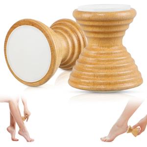 Crystal Hair Eraser, Reusable+Painless Nano Glass Hair Removal Stone, Crystal Hair Remover for Silky Smooth Skin, Exfoliating Wooden Magic Hair Removal Stone for Legs+BodyDouble-Sided (2-in-1 Hair Remover)