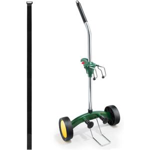 Garden Pot Mover Dolly Heavy Duty Plant Caddy Wheeled Trolley with Adjustable Handle Flat Free Wheels for Plant Pot