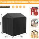 Outdoor Playhouse Cover, 57" L x 57" W x 63" H, Backyard Wooden Playhouse Waterproof Cover for Garden Cottage, Rain and Sun Resistant