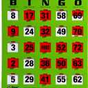 Regal Bingo Bulk Bingo Cards with Sliding Windows - Reusable Large Print Bingo Game Cards for Adults Large Group - 200 Pack, Green