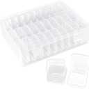 APZDFGIFCD 31 PCS Bead Organizer Box, Clear Plastic Bead Storage Cases with Hinged Lids, Suitable for Making Bracelets, DIY Jewelry Making, Nail Art, Small Item Organizer