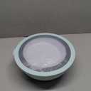 COOK WITH COLOR Mixing Bowls with TPR Lids - 12 Piece Plastic Nesting Bowls Set includes 6 Prep Bowls and 6 Lids, Microwave Safe Mixing Bowl Set (Mint)