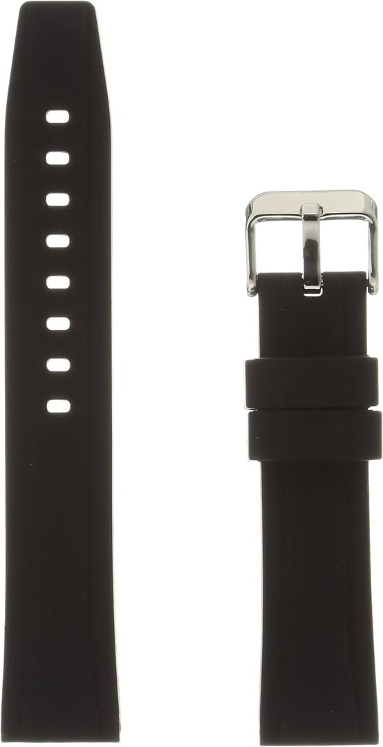 Hadley Roma MS3371RA 200 Black Silicone Watch Band (20mm)