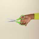 Amazon Basics Stainless Steel Scissors for Office, Crafts, Multipurpose, Sharp, Comfort Grip, PVD Coated, 3 Pack, Multicolor