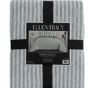 Ellen Tracy Quilt - King, Green Stripe