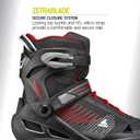 Rollerblade Zetrablade Men's Adult Fitness Inline Skate, Black and Silver, 11/11.5