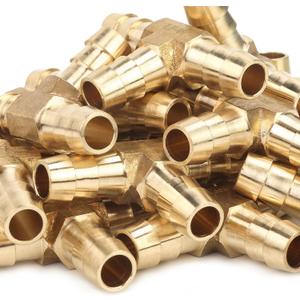 LTWFITTING Brass Barb Tee Fitting 3/8-Inch ID Hose for Water Fuel Boat(Pack of 20)