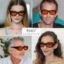 Eyekepper 100% Blue Light Reduction,Fitover Anti-Blue Blocking Computer Glasses with Extra Amber Lens
