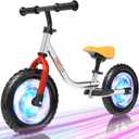 TORRYZA Colorful Lighting Toddler Balance Bike 2 Year Old, Balance Bike 2-5 Years Old,Easy Assembly, Lightweight No Pedal Bike with Adjustable Seat & Handlebar,Gifts for 2 3 4 5 Year Old Boys Girls