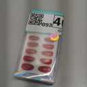 BTArtbox Press On Nails Almond - Pastel Red Short Press On Nails with Glue for Women, Opaque Soft Gel Glue On Nails in 16 Sizes - 32 Stick On Nails Kit, Power Suit