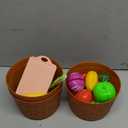 Toddler Toys Play Food Set, Learning Toy Cutting Food with Color Sorting Basket, Pretend Play Kitchen for Toddler 1-3 Preschool Learning Activities Montessori Toys for 1 2 3 Year Old Toddlers Kids