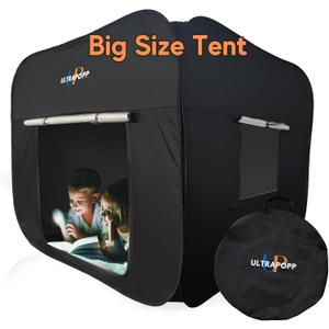 Pop up Sensory Tent for Kids, Extra Big 47x47in Black Out Calming Hideout Den, Calm Down Black Tent for Autism Kids ADHD SPD, Autistic Sensory Room Play Tents with Door & Window Pop up Sensory Tent for Kids, Extra Big 47x47in Black Out Calming Hideout Den, Calm Down Black Tent for Autism Kids ADHD SPD, Autistic Sensory Room Play Tents with Door & Window