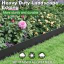 Steel Landscape Edging 6-Pack, 10" H X 40" L Bendable Metal Edging for Landscaping, No-Dig Metal Landscaping Edging for Yard, Lawn Edge, Pathway & Flower Beds (20Ft Total)
