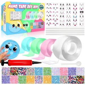 Nano Tape Bubble Kit, Nano Double Sided Adhesive Tape Bubbles, 4Pcs Nano Tape Toys Kit for Boys and Girls Party Favors and Kids Craft for Kids Ages 6-12