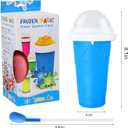 Slushy Cup Slushie Cups, Machine Slushy Maker Cup,Maker Squeeze Slushy Machines,Frozen Magic Slushy 2 Pack, Ice Cream Maker Cool Stuff for Juices and Drinks(Blue+Green).