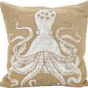 SARO LIFESTYLE Neptunian Collection Down Filled Octopus Throw Pillow, Octopus, 20" 