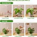 LBW Grow Light for Indoor Plants, Height Adjustable Plant Grow Lamp with Auto On/Off Timer 6/8/12/16H, 3 Colors,5 Dimmable Brightness, for Small Plants, White, 3 Packs