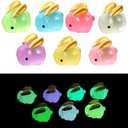 7 x 14 PCS Easter Mini Rabbits Bulk Resin Bunny Figurines for Miniature Landscape Garden Aquarium Potted Accessories Home Prank Game Dollhouse Decor