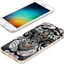 for iPhone 8 Plus Case,for iPhone 7 Plus Case for Women Men Girl,VoMotec Shockproof Anti-Scratch Slim Soft TPU Clear Protective Cover Cases for iPhone 8 7 Plus 5.5,Black Tiger Head with Colorful Cross