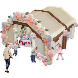 Inflatable Tent 167" x 152" x 93" Portable Kid Tent with 470W Blower, Inflatable Camping Tent Play Tent for Outdoor Backyard Birthday Party Playhouse for Kids