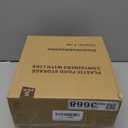 YORY 5 cup Plastic Food Storage Containers with Lids Nestable Freezer Dishwasher Safe Rectangle Meal Prep Container Set,5-Pack, Transparent