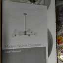 VONLUCE 8-Light Sputnik Chandelier, Frosted Glass Ceiling Light Fixture