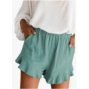 Aodemo Women's Casual Loose Summer Beach Shorts Comfy High Waist Loungwear Athletic Shorts with Pockets Size L