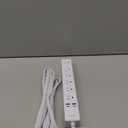 15 Ft Power Strip Surge Protector - 7 Outlets 4 USB Ports (2 USB C), Ultra Thin Flat Extension Cord & Flat Plug, 1700 Joules, Wall Mount, Desk Charging Station for Home Office Dorm, White