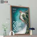 VCK 20x30 Frame for Poster & Picture - Brown Walnut 3 pk, Natural Wood Grain Solid Wood Wall Gallery Frame