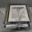 upsimples 11x14 Picture Frame Set of 5, Display Pictures 8x10 with Mat or 11x14 Without Mat, Wall Gallery Photo Frames, Black