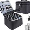 Hard Drive Case for 3.5 inch HDD Portable External Hard Drive Protective Box Storage Case with Lock Shockproof and Dust Proof Storage Box,Black