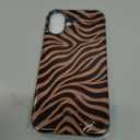 Jusy Magnetic Zebra Phone Case for iPhone 16 Plus,Coffee | Compatible with MagSafe, Cute Aesthetic Zebra Design, TPU and PC Protective Shockproof Cover