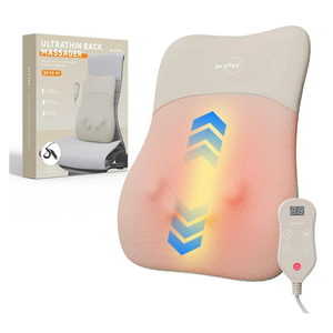 Back Massager, Ultrathin Rolling Up and Down Back Massage with Heat 4D Kneading & Red Light Therapy for Pain Relief Deep Tissue,Shoulder Massager Gift for Men Women Parents Relaxation at Car,Khaki