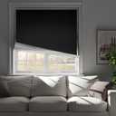 NIGHTON 100% Blackout Curtains for Bedroom, No Drill Blackout Blinds with Upgraded Hook and Loop Tape, Portable Blackout Curtains for Window Cover Baby Nursery,Travel,RV- 1 Panel Black 46'' W x 64" L (46"W x 64"L (Pack of 1))