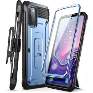 SUPCASE for Samsung Galaxy S20 FE 5G Case with Screen Protector (Unicorn Beetle Pro), [Built-in Stand & Belt-Clip] Heavy Duty Full-Body Rugged Protective Phone Case for Samsung S20 FE 5G, Blue