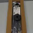 Heavy Duty Shower Rod - Industrial Shower Curtain Rod Wall Mounted for Bathroom,Room Divider,Outdoor Patio - 28 to 62"Adjustable Closet Rod for Hanging Clothes,Black (29-62" (1 Pack))