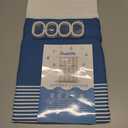 Awellife Navy Blue Shower Curtain for Bathroom Stripe Tassel Shower Curtain 72 X 96 Inches Farmhouse Linen Extra Long