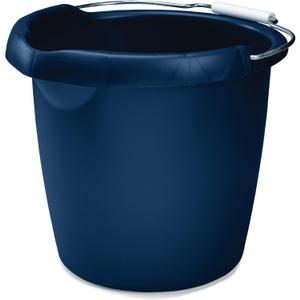 Rubbermaid Commercial Products 15QT Round Bucket, Blue, Comfortable/Durable Pour Handle, Sturdy Pail Bucket for Household Cleaning/Mopping