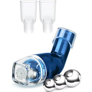 Flutter Valve Device for Lungs, Breathing Exercise Devicefor Lungs, Adjustable Resistance for Natural Mucus Removal, Portable Lung Exerciser Device | Breathing Trainer (Light Blue)