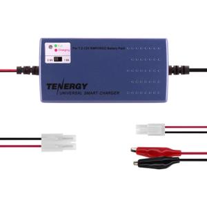 Tenergy Smart Battery Charger for NiMH/NiCd 7.2V-12V 6S-10S Battery Packs, Compatible with Standard Tamiya/Mini Tamiya/Alligator Clip Connector for RC Cars, Airplanes, Airsoft Batteries